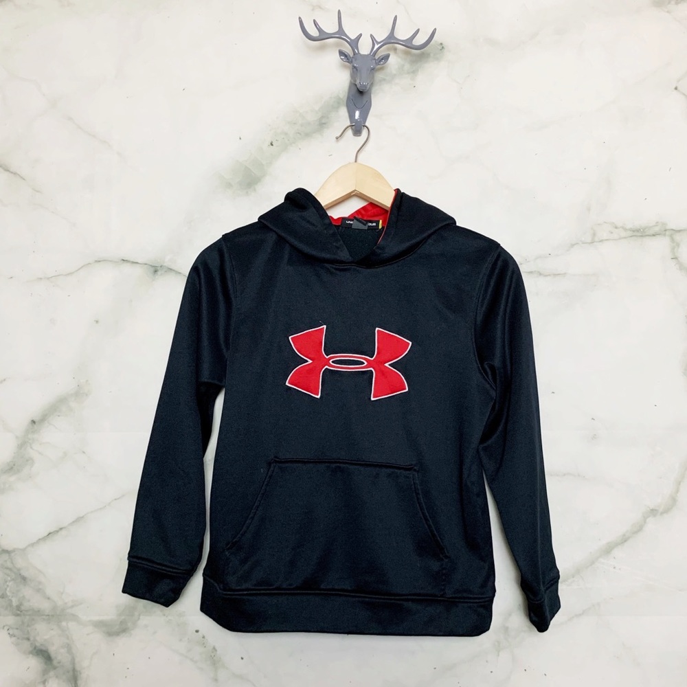 Under Armor Boys Black Hoodie Size M